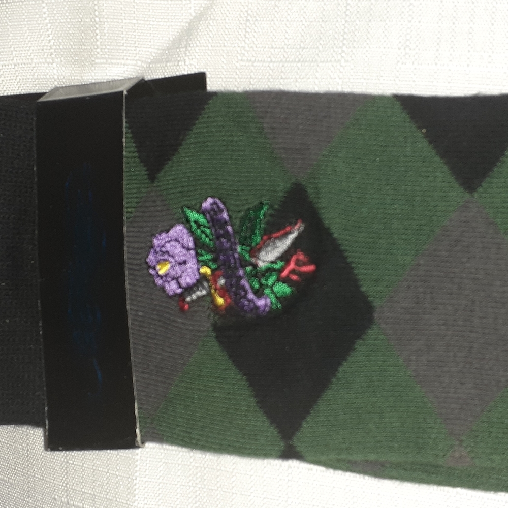NWT Ed Hardy Dress Socks - 1 Pair - Green/Black - Picture 2 of 5